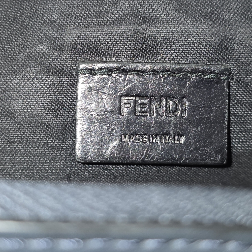Fendi ROMA THINK Navy and Red Logo Clutch - Picture 8 of 8